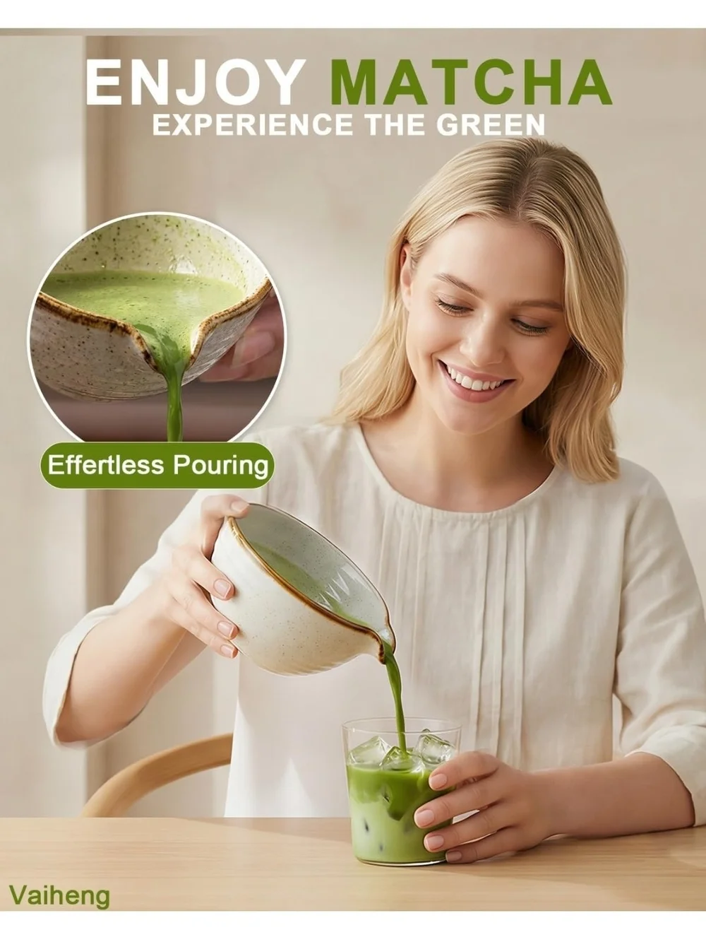 Matcha Time Ceramic Matcha Bowl & Accessories Set - Green